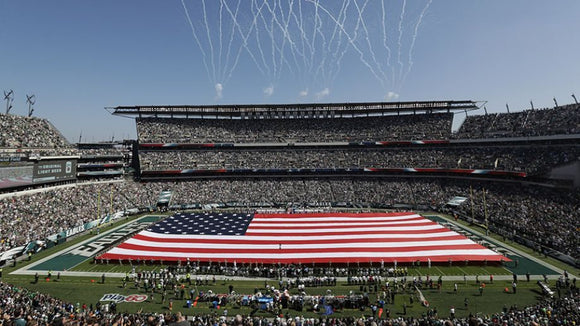 American Flag at the Linc